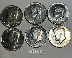 LOT OF 67 SMS & PROOF 40% SILVER Kennedy Half Dollars 1965 1970 Imperfect