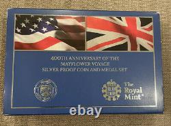 Limited 400th Anniversary Mayflower Silver Proof Coin and Medal Set 6867 / 9200