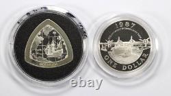 Lot of 2 1987 1998 Bermuda Silver Proof Coins