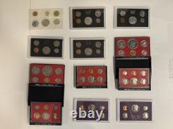 Lot of 33 US Mint Proof Sets 1954-2010 Silver, Prestige, Liberty, Etc. Coins