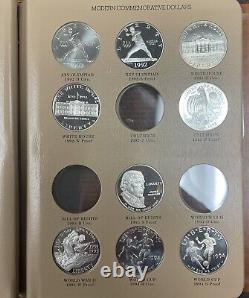Lot of 34 Coins Modern Commemorative Silver Dollars 1983-1994 in Dansco Book
