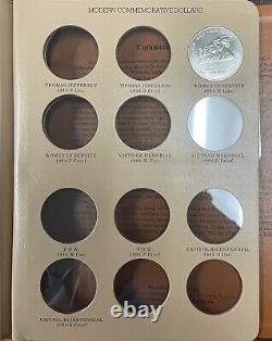 Lot of 34 Coins Modern Commemorative Silver Dollars 1983-1994 in Dansco Book