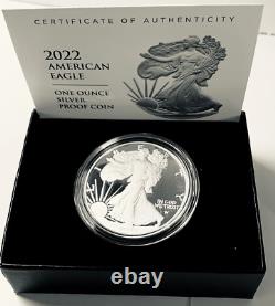 Lot of (3) Proof Silver Eagles 2021W T2, 2022W and 2023W in OGP with COA's