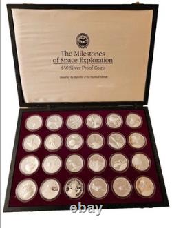 Marshall Islands Milestones of Space Exploration $50 Proof Coins. 999 Silver