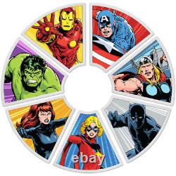 Marvel Avengers 60th Anniversary Silver Coin Set with Box SKUOPC158