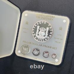 Mexico Official Silver Pillar Dollar Proof Set 1988 Silver With Case