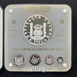 Mexico Official Silver Pillar Dollar Proof Set 1988 Silver With Case
