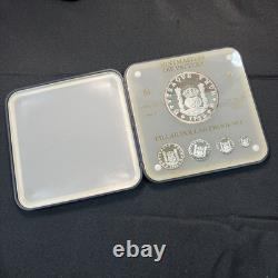 Mexico Official Silver Pillar Dollar Proof Set 1988 Silver With Case