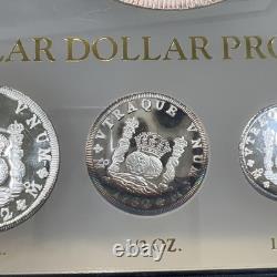 Mexico Official Silver Pillar Dollar Proof Set 1988 Silver With Case