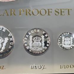 Mexico Official Silver Pillar Dollar Proof Set 1988 Silver With Case