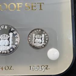 Mexico Official Silver Pillar Dollar Proof Set 1988 Silver With Case