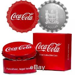 NGC PF70 2018 Fiji Coca-Cola Bottle Cap $1 6g Silver Proof Coin Temple Label COA