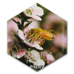 New Zealand -2018- Silver $1 Proof Coin- 1 OZ Manuka Honey- Bee