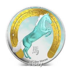 Niue 2014 $2 Year of the Horse 1 Oz Proof Silver Coin MINTAGE 1500 ONLY