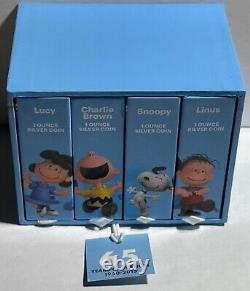 Niue 2015 4x2$ The Peanuts Movie Snoopy 4 X 1 Oz Proof Silver Coin Set