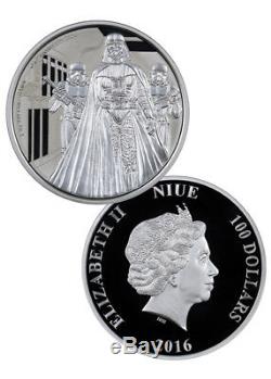 Niue- 2016 Silver $100 Proof Coin 1 KG DARTH VADER STAR WARS
