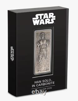 Niue- 2022- Star Wars- Han SoloT in Carbonite 3 OZ Silver Proof Coin a