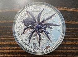 Niue 2023 Funnel Web Spider $10 5 Oz Pure Silver Proof Ultra High 3D Relief OGP