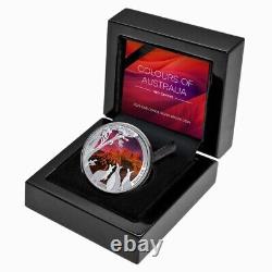 Niue 2024 Colors of Australia-Red Center & Kangaroos $1 Oz Pure Silver Proof OGP