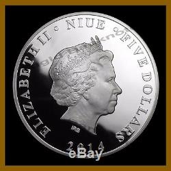 Niue 5 Dollars Silver Proof Coin 2 oz, 2014 Batman 75 Year Anniversary