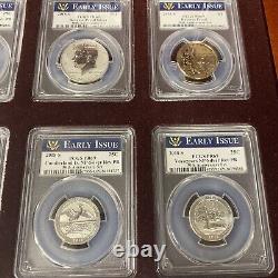 PCS The Silver Reverse Proof 50th Anniversary Set With Glass Display Case 10 Coins