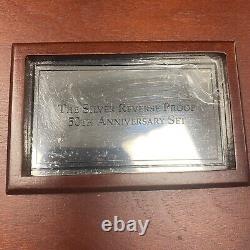 PCS The Silver Reverse Proof 50th Anniversary Set With Glass Display Case 10 Coins