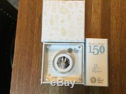 PETER RABBIT 2016 SILVER PROOF 50p COIN MINT CONDITION BOXED WITH CERTIFICATE