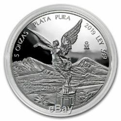 PROOF LIBERTAD MEXICO 2019 5 oz Proof Silver Coin in Capsule