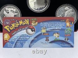 Pokemon Coins 999 Silver Proof Niue Complete Set 5 $10 2001 Pobjoy Mint