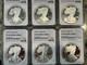 Poof Silver American Eagles / LOT OF 6 / PR 69 NGC / FREE PRIORITY SHIPPING