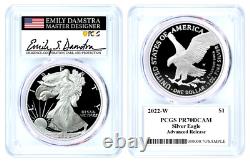 Presale 2022 W Proof Silver Eagle Pcgs Pr70 Dcam Advance Release Emily Damstra