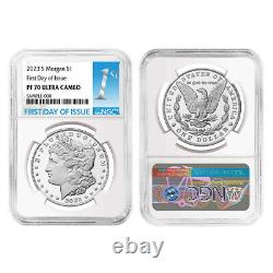 Presale 2023-S Proof $1 Morgan and Peace Silver Dollar 2pc Set NGC PF70UC FDI