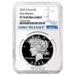 Presale 2023-S Proof $1 Peace Silver Dollar NGC PF70UC ER Blue Label