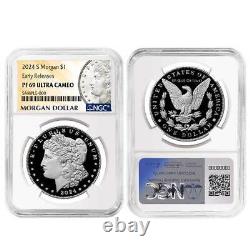 Presale 2024-S Proof $1 Morgan and Peace Silver Dollar 2pc Set NGC PF69UC E