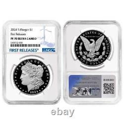 Presale 2024-S Proof $1 Morgan and Peace Silver Dollar 2pc Set NGC PF70UC F