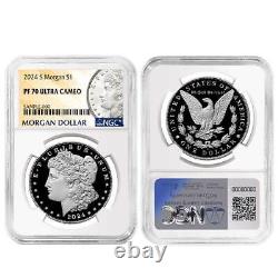 Presale 2024-S Proof $1 Morgan and Peace Silver Dollar 2pc Set NGC PF70UC M