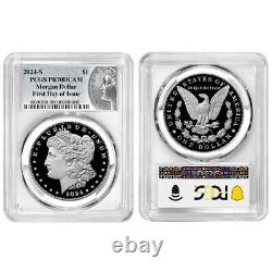 Presale 2024-S Proof $1 Morgan and Peace Silver Dollar 2pc Set PCGS PR70DCA