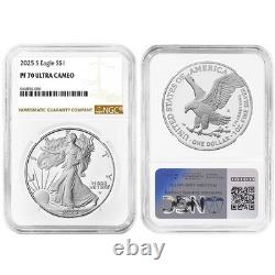 Presale 2025-S $1 1-oz Proof American Silver Eagle NGC PF70UC Brown Label
