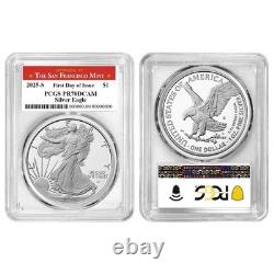 Presale 2025-S $1 1-oz Proof American Silver Eagle PCGS PR70DCAM FDOI San