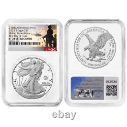 Presale 2025-S Proof $1 American Silver Eagle Navy Privy NGC PF70UC FDI