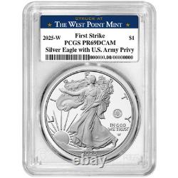 Presale 2025-W Proof $1 American Silver Eagle Army Privy PCGS PR69DCAM FS W