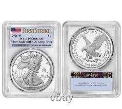 Presale 2025-W Proof $1 American Silver Eagle Army Privy PCGS PR70DCAM FS