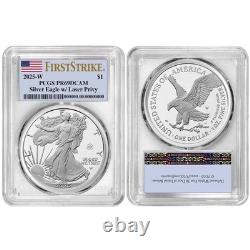 Presale 2025-W Proof $1 American Silver Eagle Laser Beam Privy PCGS PR69DCA