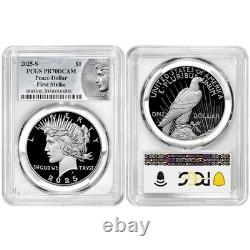 Presale 2pc 2025-S Proof $1 Morgan and Peace Silver Dollar PCGS PR70DCAM