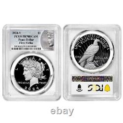 Presale 2pc Set 2024-S $1 Proof Morgan and Peace Silver Dollar PCGS PR70D