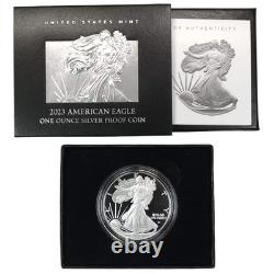 Proof American Silver Eagle w OGP, Box and COA