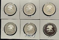 Proof Big Game. 999 Silver $Lot Of 6 Coins$