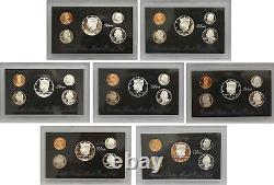 Proof set Run (Silver) 1992-1998 35 US Coins OGP