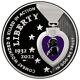 Purple Heart Hall of Honor 2022 22CQ Colorized Silver Dollar PCGS PR69 withBox&COA