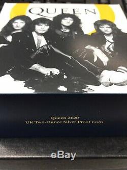 QUEEN MUSIC LEGENDS 2020 UK 2oz Silver Proof Coin (500 mintage) Sold Out At Mint